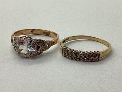 Lot 41 - A 9ct Gold Two Row Half Eternity Style Diamond...