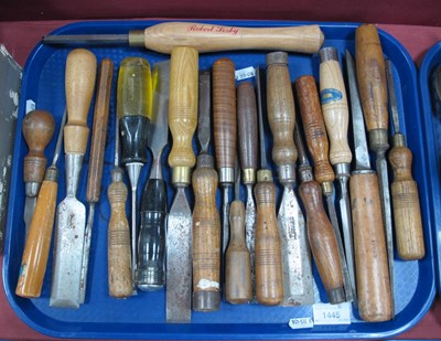 Lot 1445 - A Large Quantity of Woodworking Chisels, to...