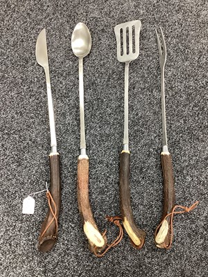 Lot 227 - A Set of Four Butler (Sheffield) Stag Handled...