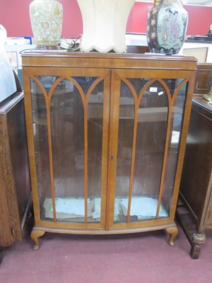 Lot 1564 - XX Century Walnut Display Cabinet, with low...