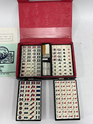 Lot 1042 - Oriental collection, including cased Mah-Jong,...