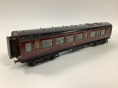 Lot 876 - A Exley 'O' Gauge/7mm Bogie L.M.S. Maroon...