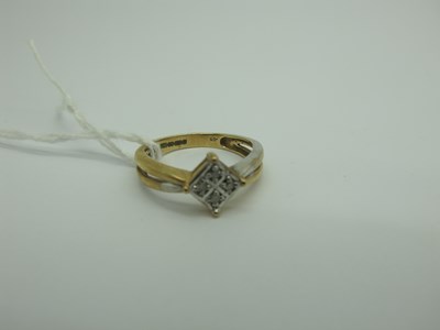 Lot 305 - A 9ct Two Colour Gold Diamond Set Ring, of...