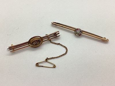 Lot 55 - An Antique Bar Brooch, star set highlight,...