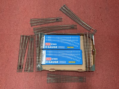 Lot 403A - Ten Peco O gauge points including two boxed...