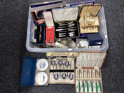 Lot 199 - A Collection of Cased Flat Ware, including...