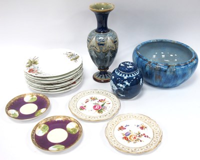 Lot 1268 - Electric Blue Stoneware Pottery Bowl, 22cm...