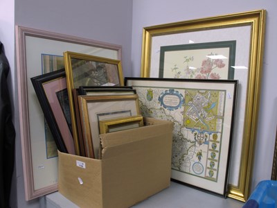 Lot 1156 - Collograph Print - boat against the night sky,...