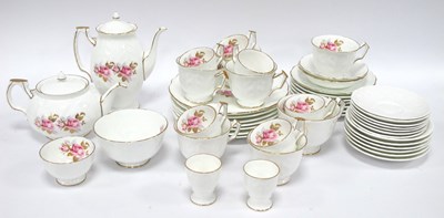 Lot 1279 - Aynsley Pink Rose and Gilt Tea and Coffee Ware,...