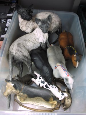 Lot 1082 - North Light Horses, Chinese Siamese cats, etc:-...