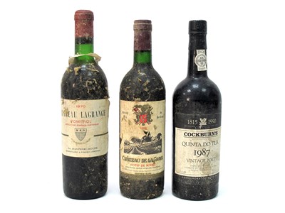 Lot 1428 - Red Wine - 1970 Chateau Lagrange Pomerol; 1988...