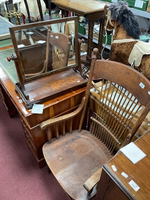 Lot 1606 - Early XX Century Oak Armchair, with rail...