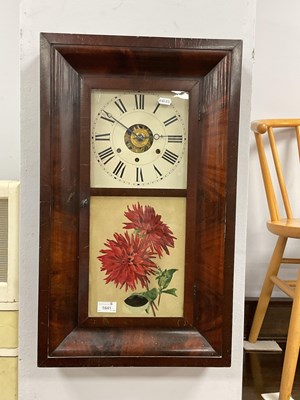 Lot 1641 - XIX Century Mahogany American Wall Clock...