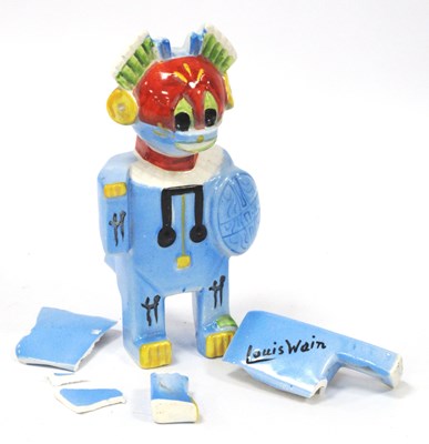 Lot 1355 - A 'Louis Wain' Pottery Model of 'Lucky Knight...