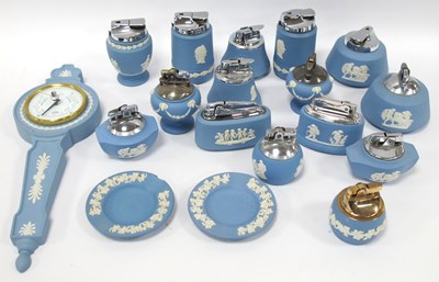 Lot 1250 - A Pale Blue Wedgwood Jasperware Barometer, and...