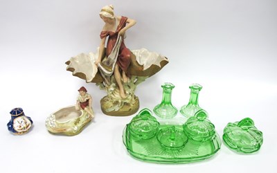 Lot 1201 - Royal Dux Twin Conch Shell Posy Holder circa...