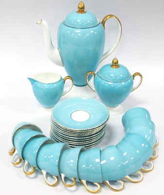 Lot 1247 - Wedgwood turquoise tea set for twelve...
