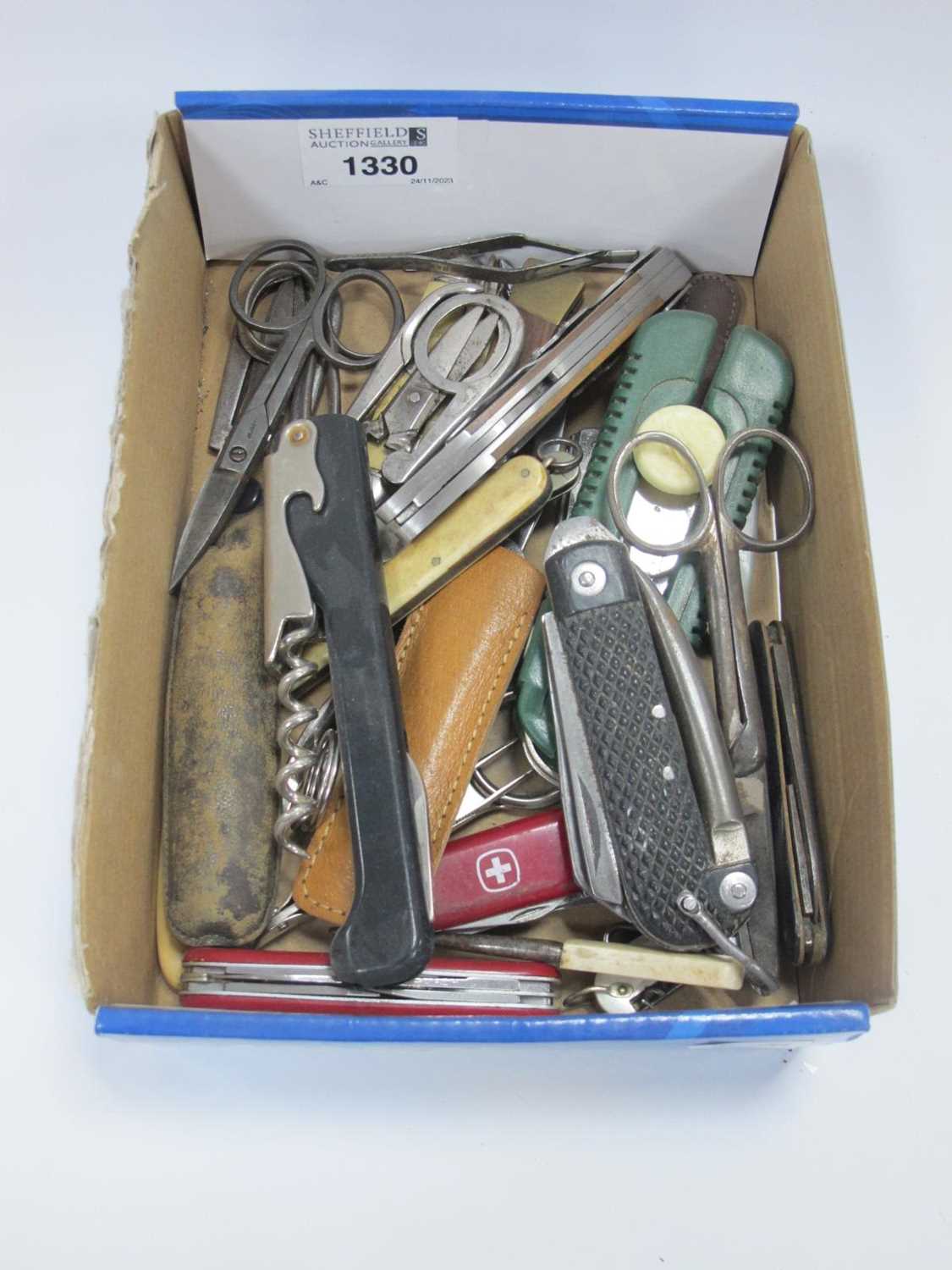 Lot 1330 - Swiss Army Penknives, other penknives,...