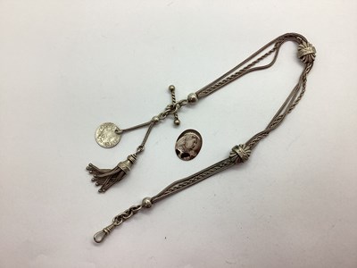 Lot 108 - An Antique Albertina Chain, suspending tassel,...