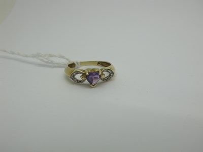 Lot 304 - A Modern 9ct Gold Heart Shape Single Stone...