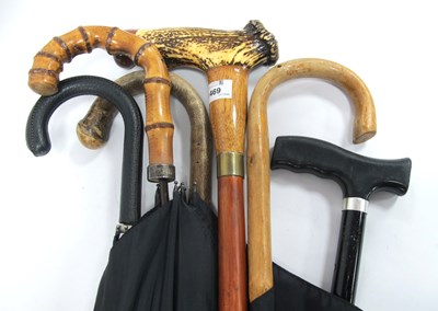 Lot 1469 - A Silver-Collared Umbrella, another with a...