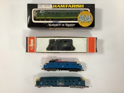 Lot 908 - Four Lima N gauge locomotives: two "Deltics"...