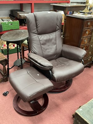 Lot 1613 - An Electric Stressless Swivel Recliner Chair,...