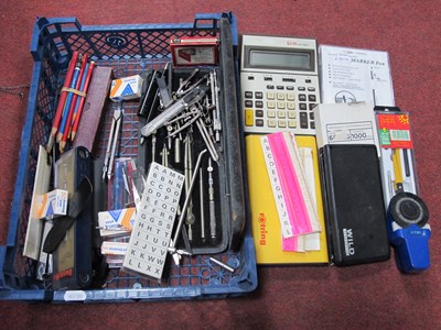 Lot 1148 - Technical Drawing Instruments, Lion calculator,...
