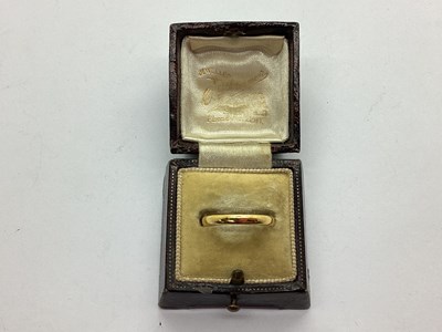 Lot 39 - A 22ct Gold Plain Wedding Band (finger size Q),...