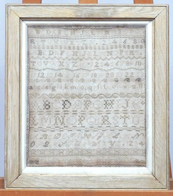 Lot 1371 - An Early XIX Century Sampler, worked by Sarah...