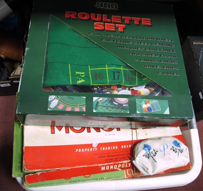 Lot 1136 - Jacques Roulette Set, Monopoly, Sheffield...