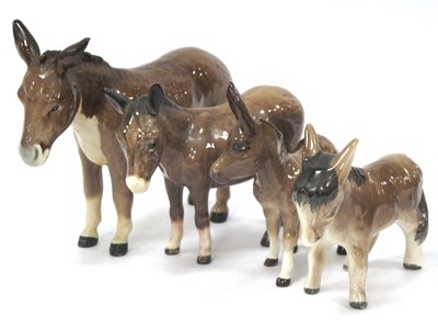 Lot 1323 - Beswick Donkey, 13.5cm high, another smaller...