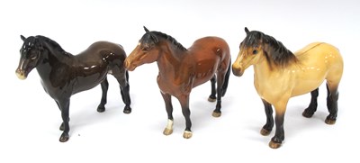 Lot 1266 - Beswick 'Exmoor' & 'New Forest' (dam) Ponies,...