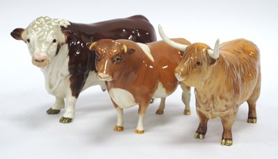 Lot 1314 - Beswick Hereford Bull, 21.5cm long. Ch....