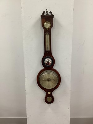 Lot 1531 - A XIX Century Mahogany Banjo Barometer, with...
