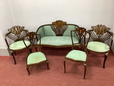 Lot 1557 - A Late XIX/Early XX Century Mahogany Marquetry...