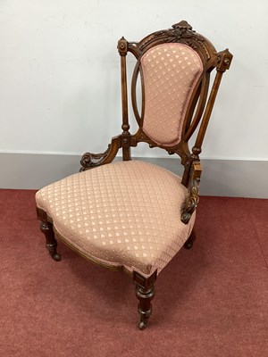 Lot 1571 - A XIX Century Walnut Nursing Chair, with...
