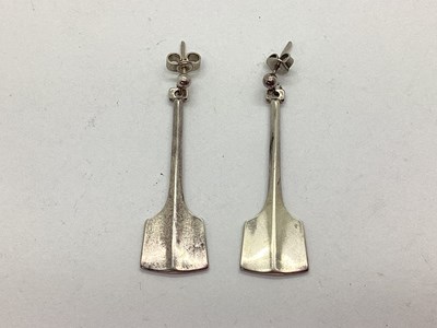 Lot 115 - David Andersen Norway; A Pair of Drop Earrings,...