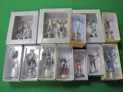 Lot 445 - Fifteen white metal model DC Comics and Marvel...