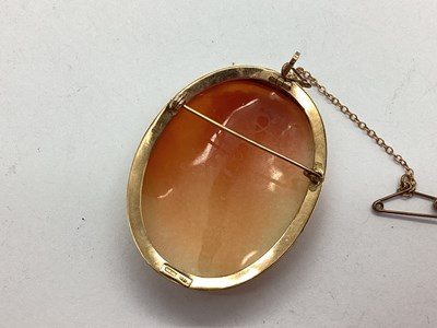 Lot 56 - An Oval Shell Carved Cameo Brooch/Pendant,...