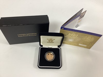 Lot 242 - 2002 Royal Mint Gold Proof Sovereign, cased...