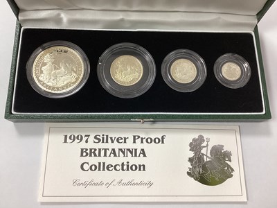 Lot 196 - 1997 Royal Mint Silver Proof Britannia Four...