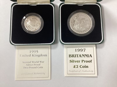 Lot 125 - Two Royal Mint Silver Proof £2 Coins, includes...