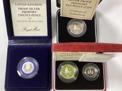 Lot 120 - Four Royal Mint Silver Proof Piedfort Coins,...