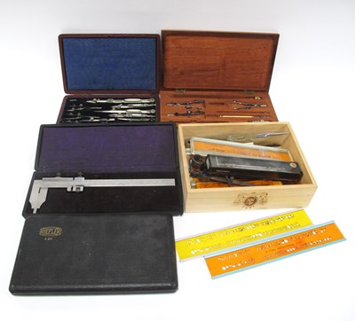 Lot 1364 - Quantity of drawing instruments, including...