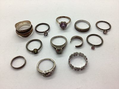 Lot 125 - A Collection of "925" and Other Rings,...
