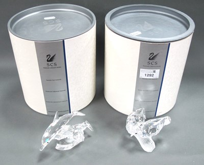 Lot 1292 - Two Swarovski Annual Edition: 1989 “Amour -...