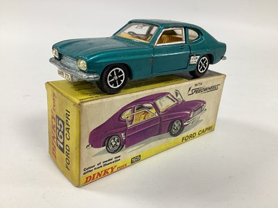 Lot 993 - Dinky Toys No 165 Ford Capri, teal with...