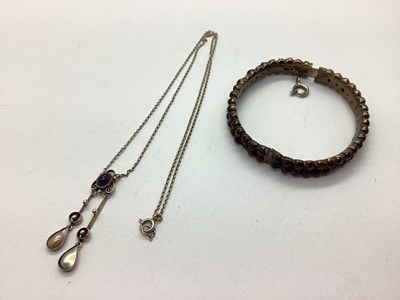 Lot 172 - An Edwardian Style Pearl Set Negligee Pendant,...