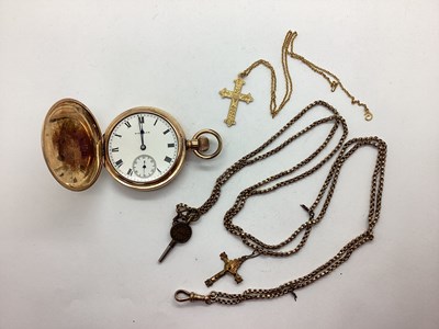 Lot 319 - Waltham; A Gold Plated Cased Hunter Pocket...